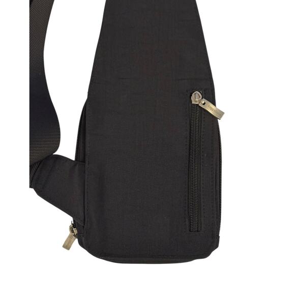 Baggallini Uptown Hudson Black Nylon Sling Crossbody Bag Adjustable Strap - Picture 6 of 11